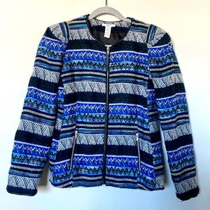 Bar III woven jacket. Blue. Size L (large).
